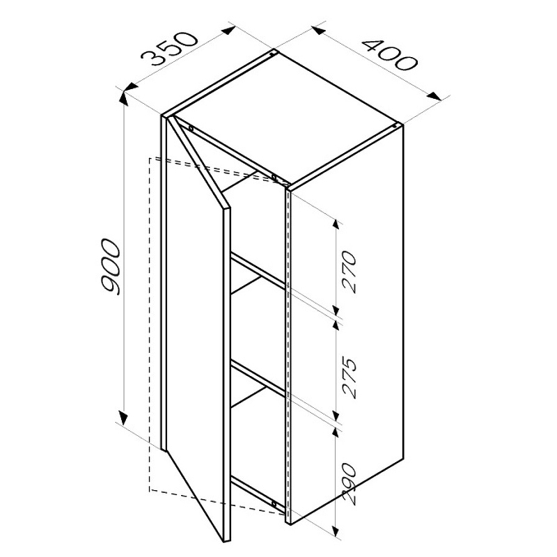 Шкаф пенал Am.Pm Func 40x90 см белый матовый M8FCH04029WM