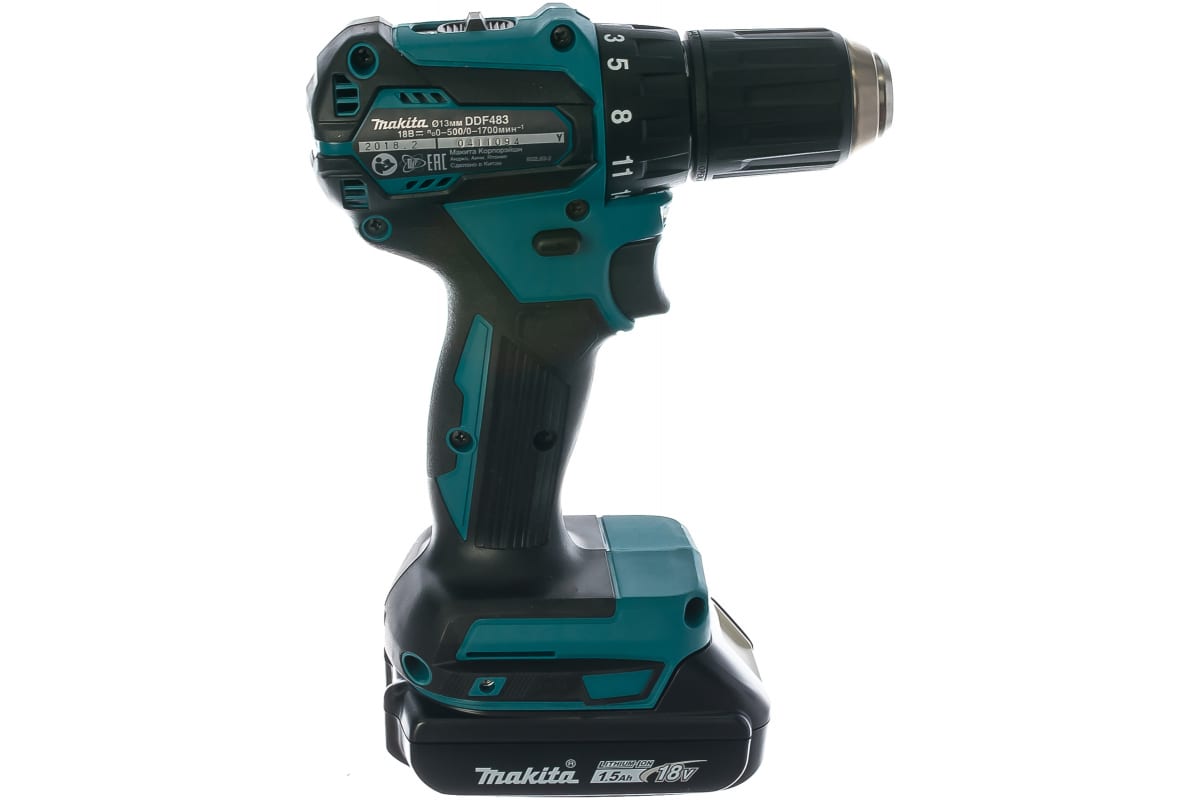 Аккумуляторная бесщеточная дрель-шуруповерт Makita DDF483SYE