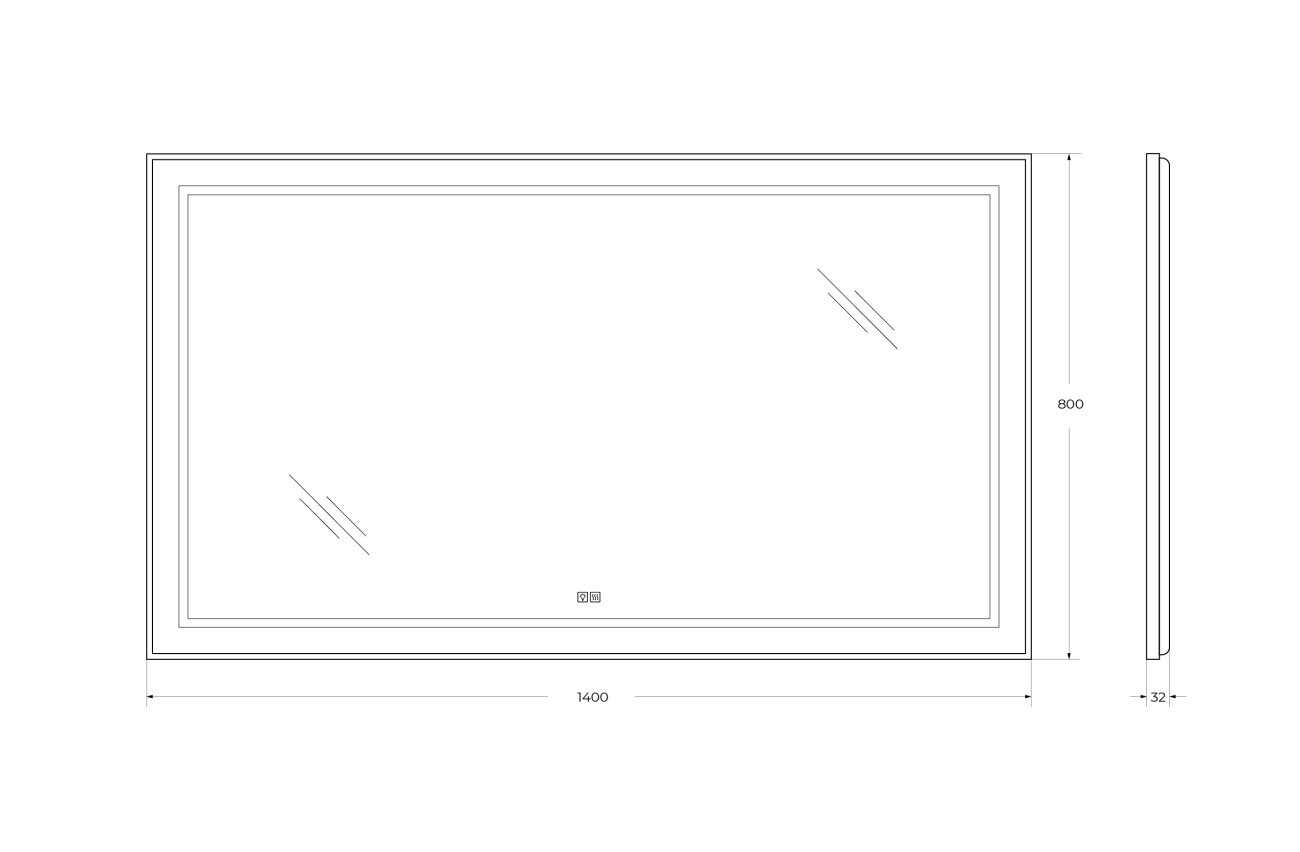 Зеркало BelBagno SPC-KRAFT-1400-800-LED-TCH-WARM 140x80 см антипар, сатин