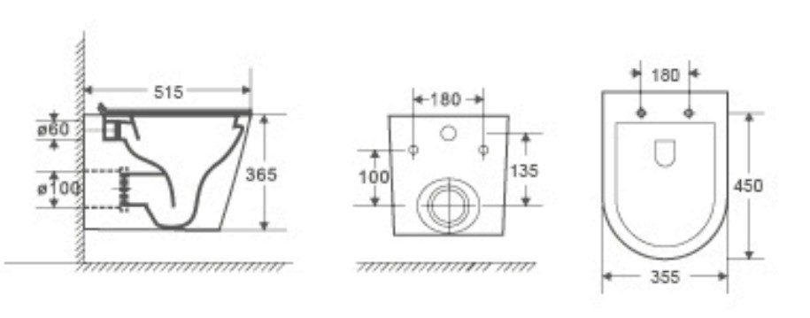 Комплект Weltwasser 10000010997 унитаз Salzbach 004 MT-BL + инсталляция Marberg 507 + кнопка Mar 507 SE MT-BL