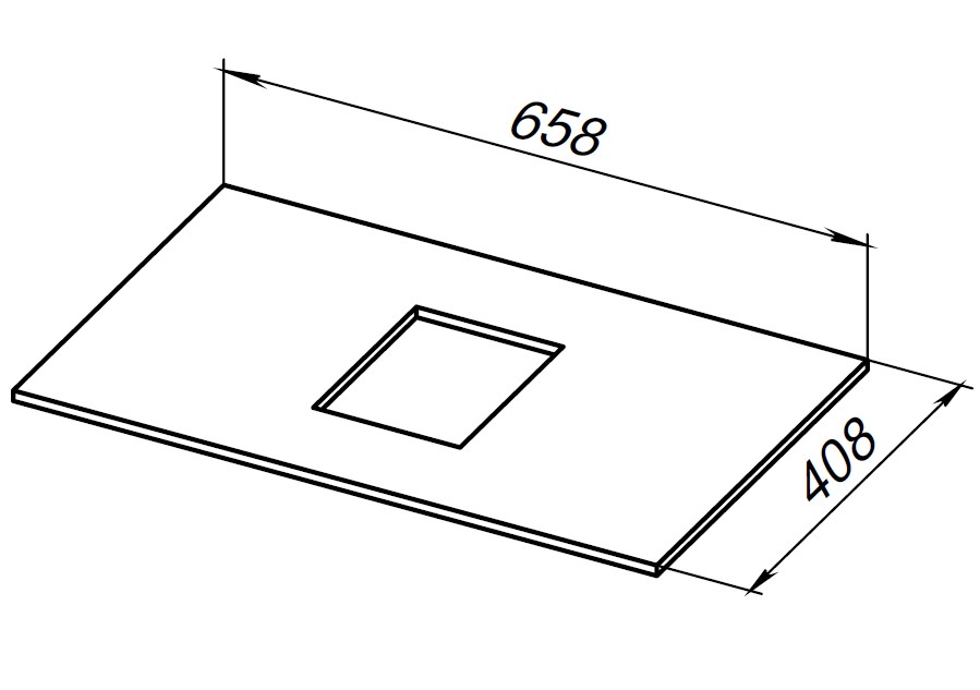 Столешница Allen Brau Priority 70 см graphite structure, 1.31009.GR-S