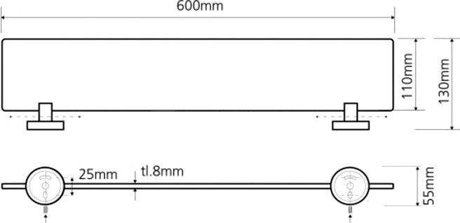 Полка Bemeta Omega 104102042 60 см