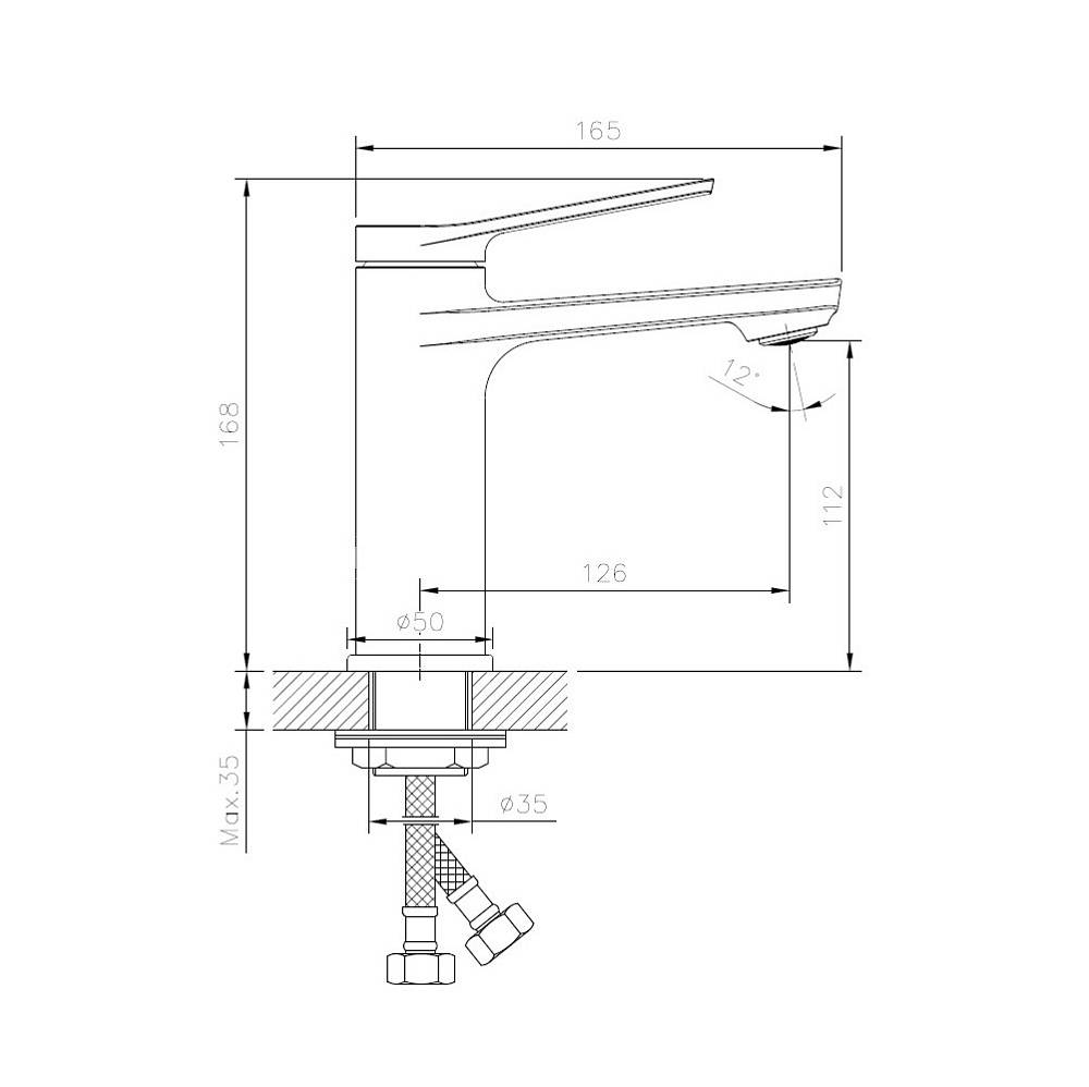 Смеситель для раковины Belz B10572-7 черный