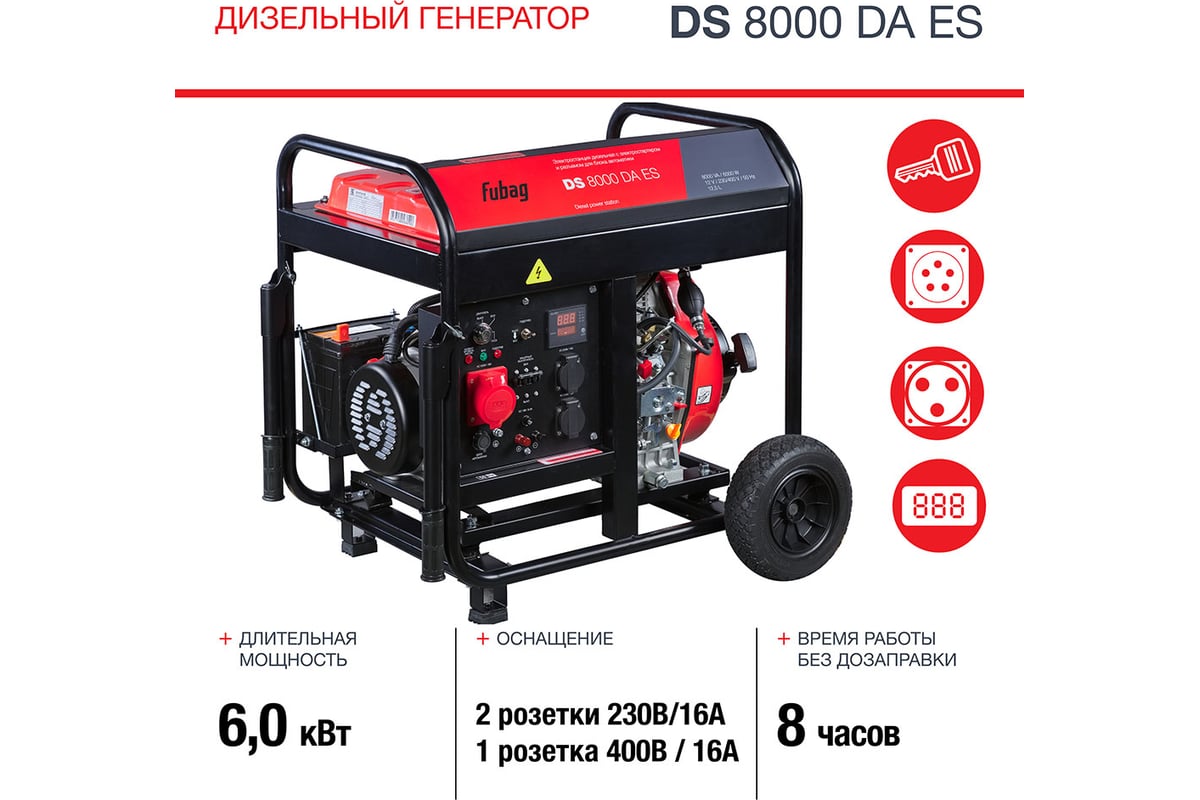 Электростанция дизельная Fubag ds8000daes 646236