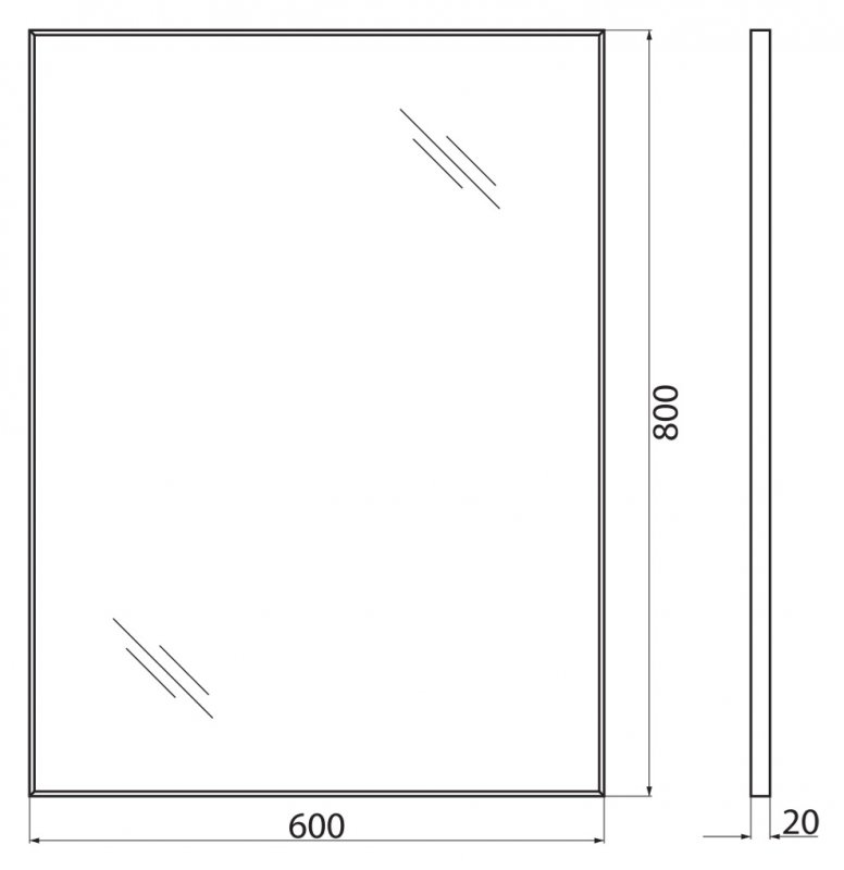 Мебель для ванной BelBagno Etna 60x46 см, 1 ящик, Bianco Lucido