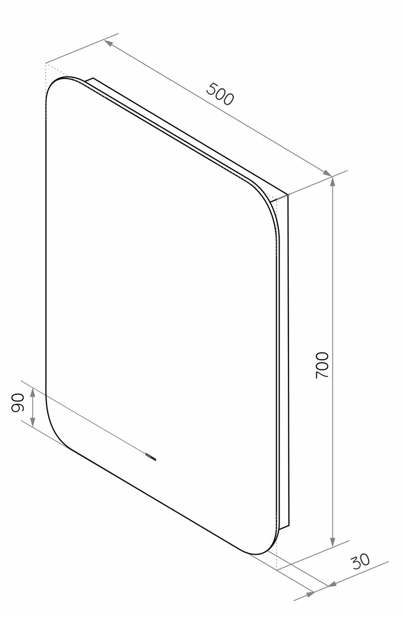 Зеркало Континент Burzhe LED 50x70 см с подсветкой ЗЛП541