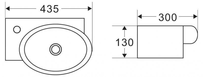 Раковина BelBagno BB1059 44 см