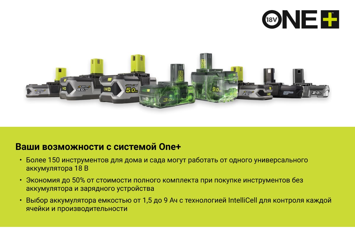 Аккумуляторный гвоздезабиватель Ryobi ONE+ R18N18G-120S 5133003860