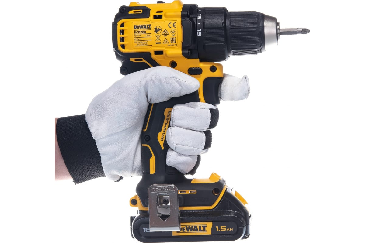 Компактная дрель-шуруповерт DeWalt 18В DCD708S2T