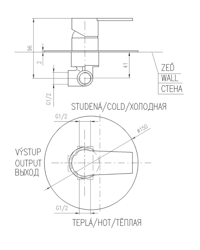 Смеситель для душа Rav Slezak Colorado CO183L