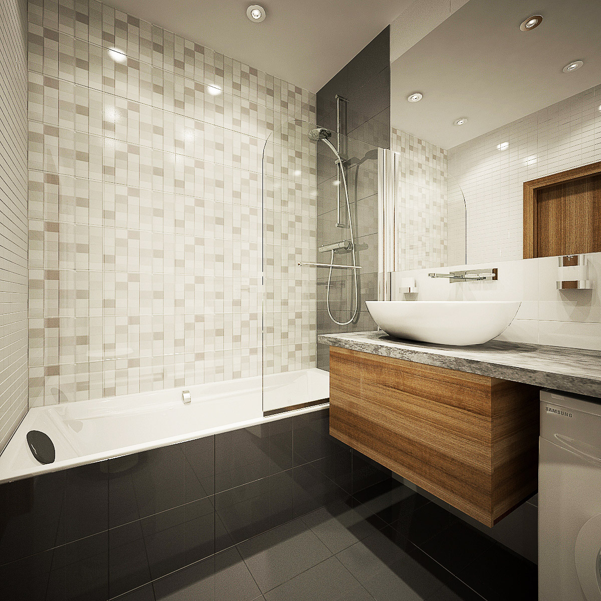 Современные Ванные комнаты в скандинавском стиле