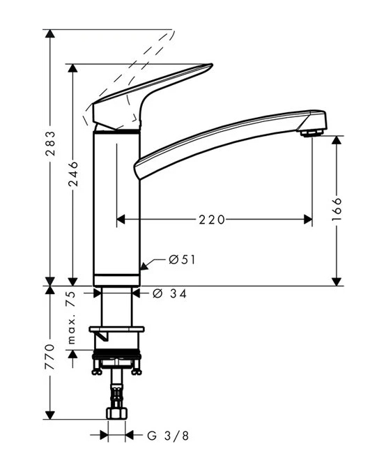 Смеситель для кухни Hansgrohe Logis 71833000