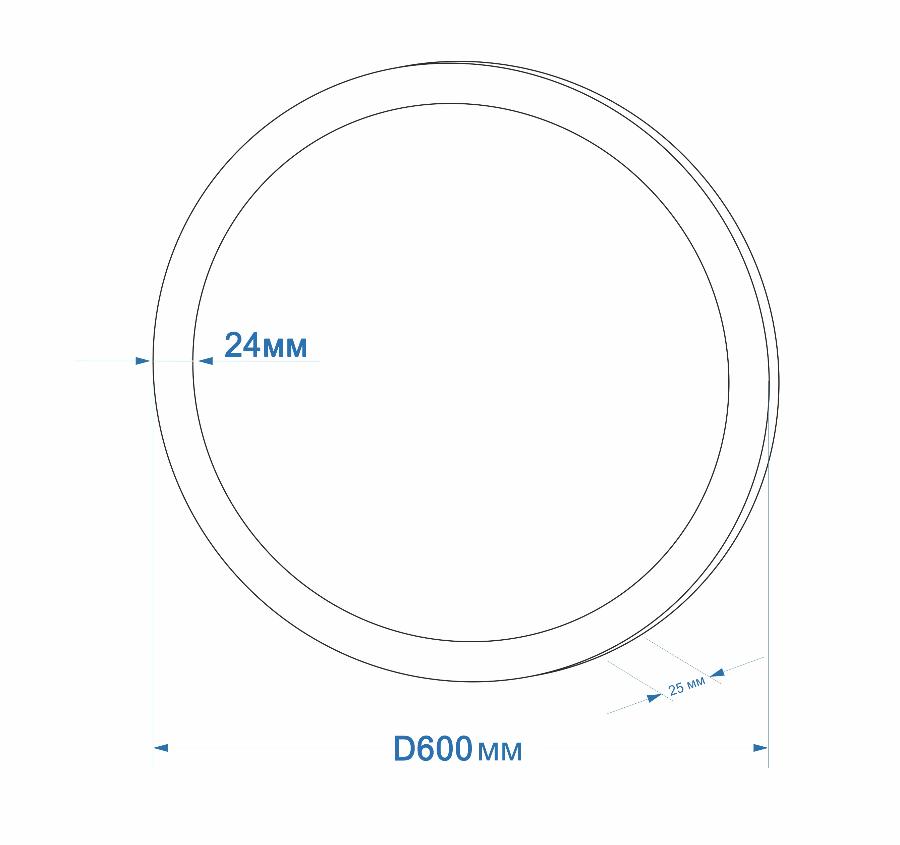 Зеркало Континент Infinity LED 60 см с подсветкой ЗЛП3017