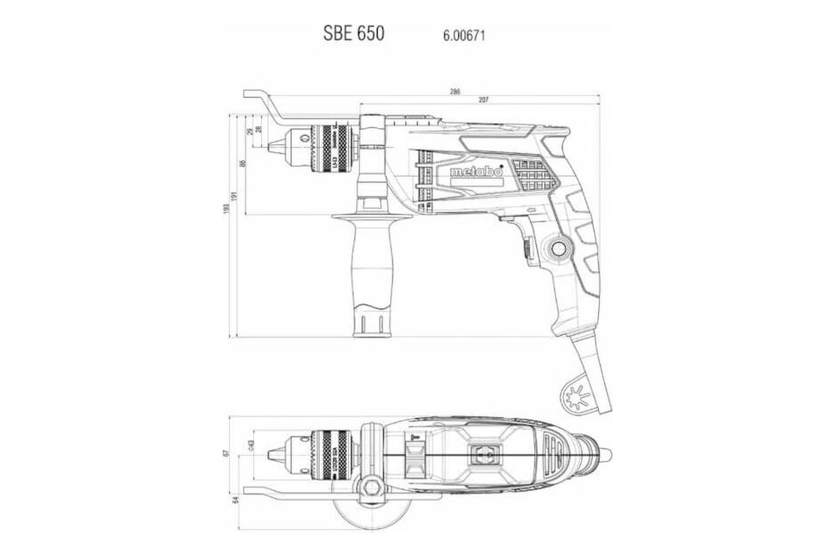 Ударная дрель Metabo SBE 650 600742850