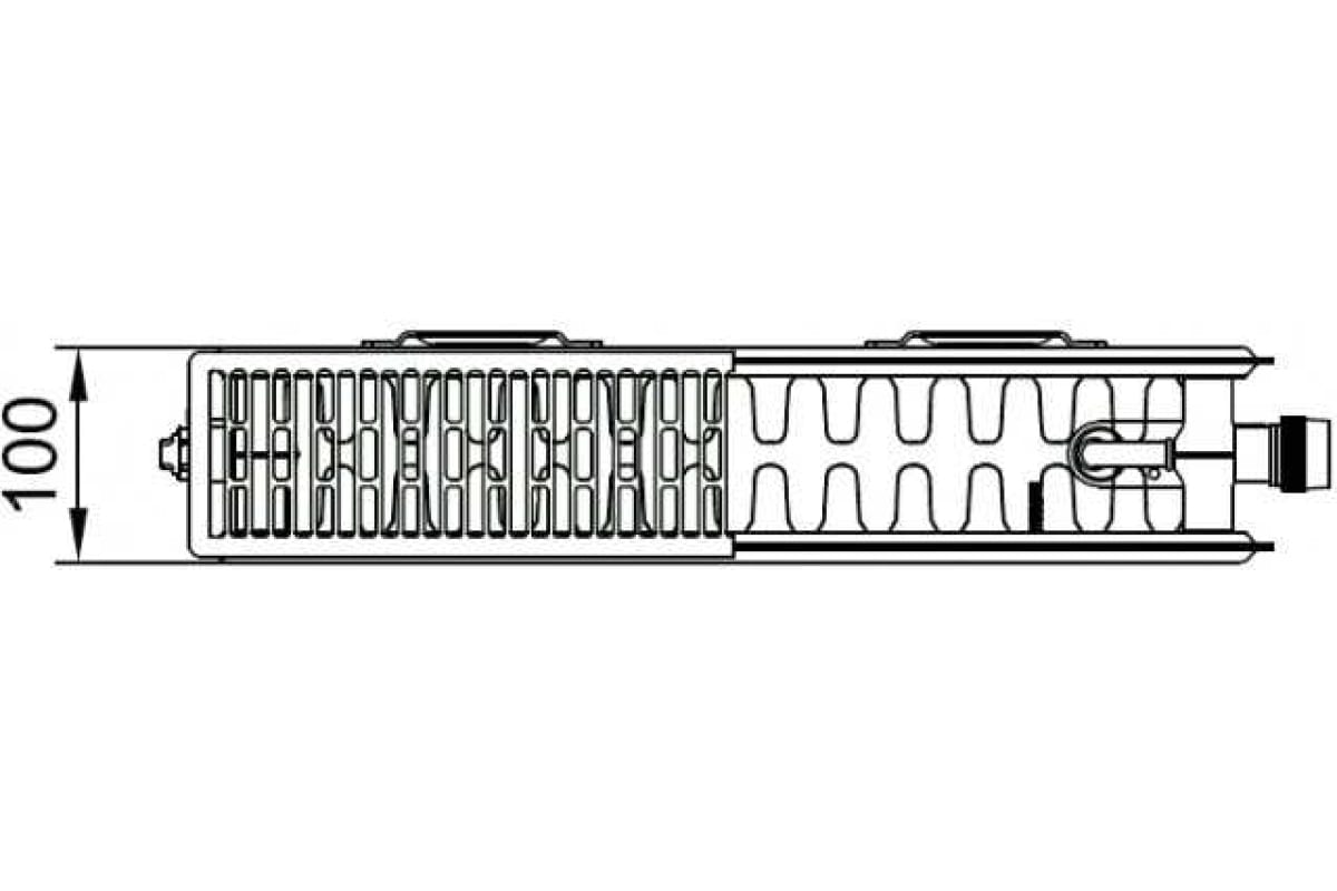 Радиатор Kermi FTV 22, 1005001200, X2 Inside, R, RAL 9016 белый FTV220501201R2Z