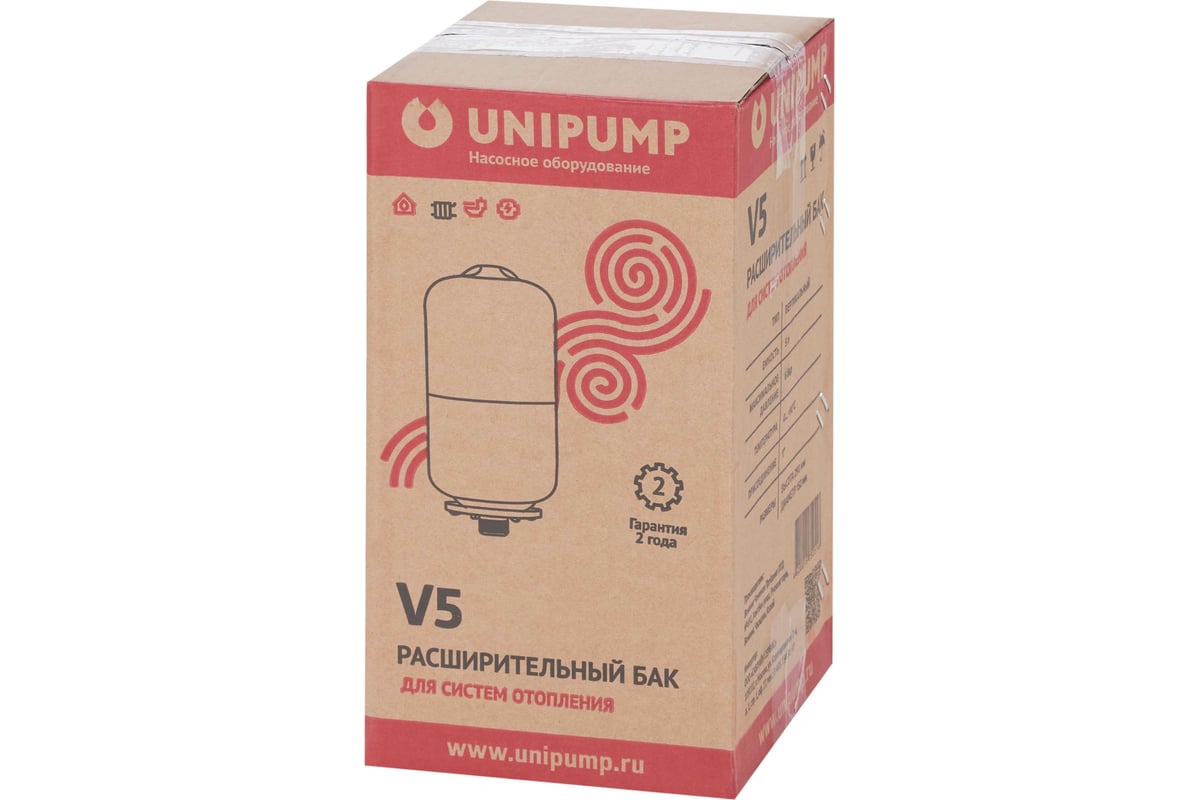 Расширительный бак вертикальный (5 л) UNIPUMP 60588