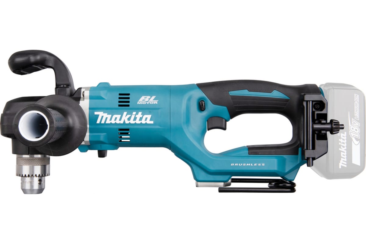 Аккумуляторная угловая дрель Makita DDA450ZK