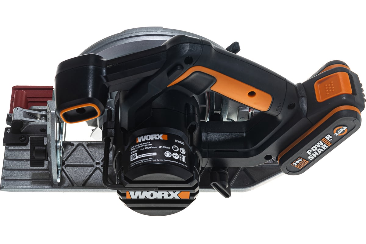 Дисковая аккумуляторная пила Worx WX530