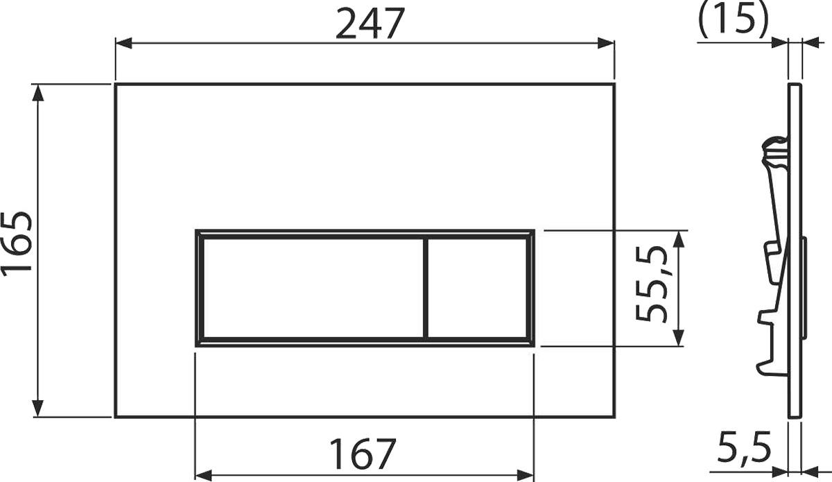 Кнопка смыва Kerama Marazzi M571KM хром