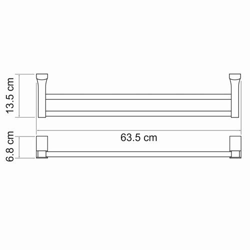 Полотенцедержатель WasserKRAFT Leine K-5040, двойной