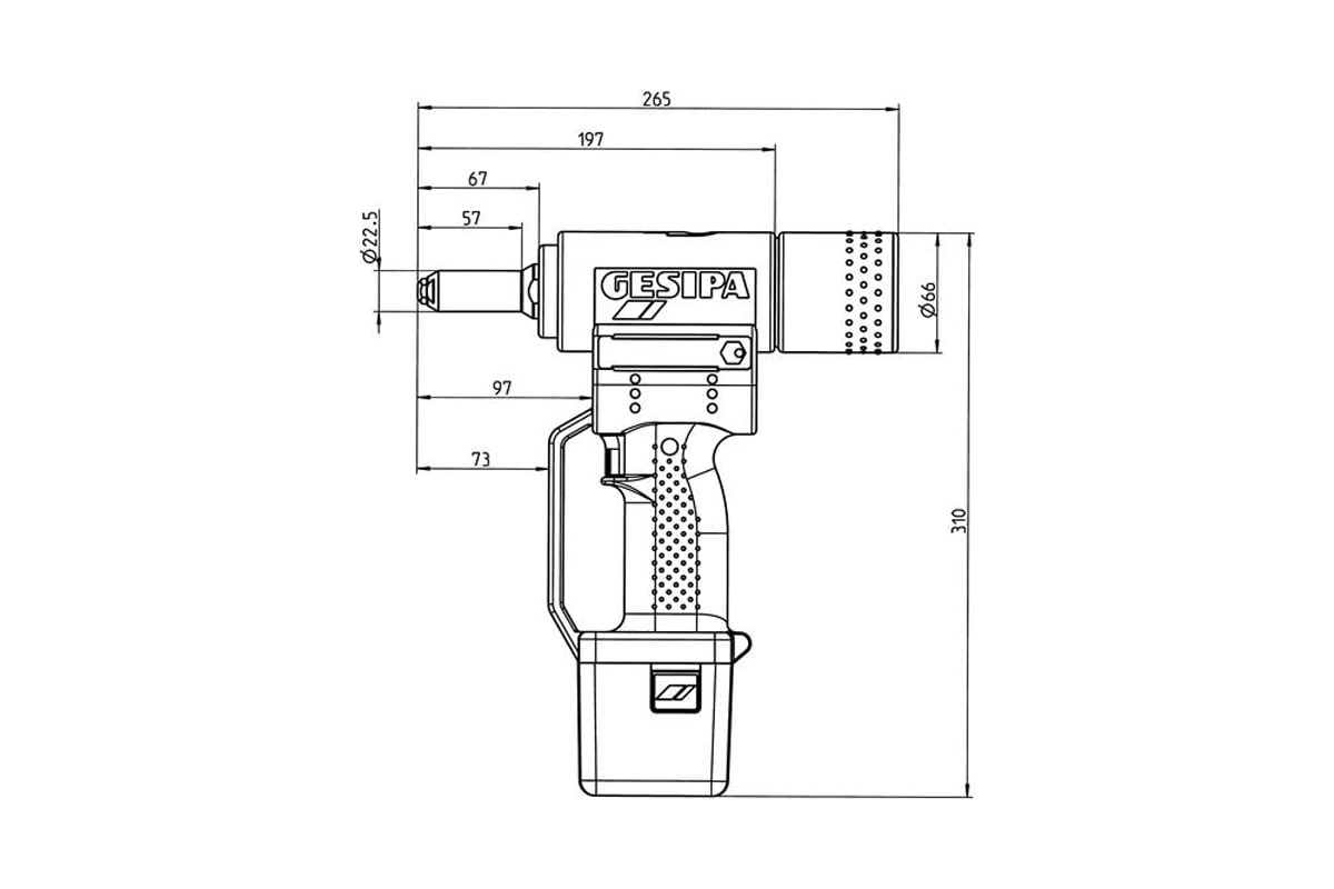 Аккумуляторный заклепочник Gesipa PowerBird 7240031/1457186