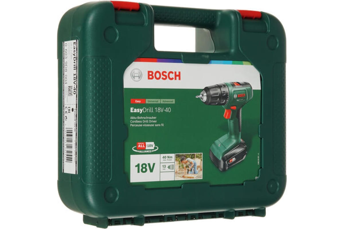 Аккумуляторная дрель-шуруповерт Bosch Easydrill 18V-40 06039D8002