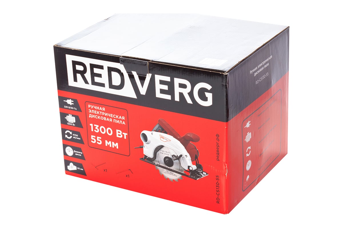 Электрическая дисковая пила Redverg RD-CS130-55 5022678