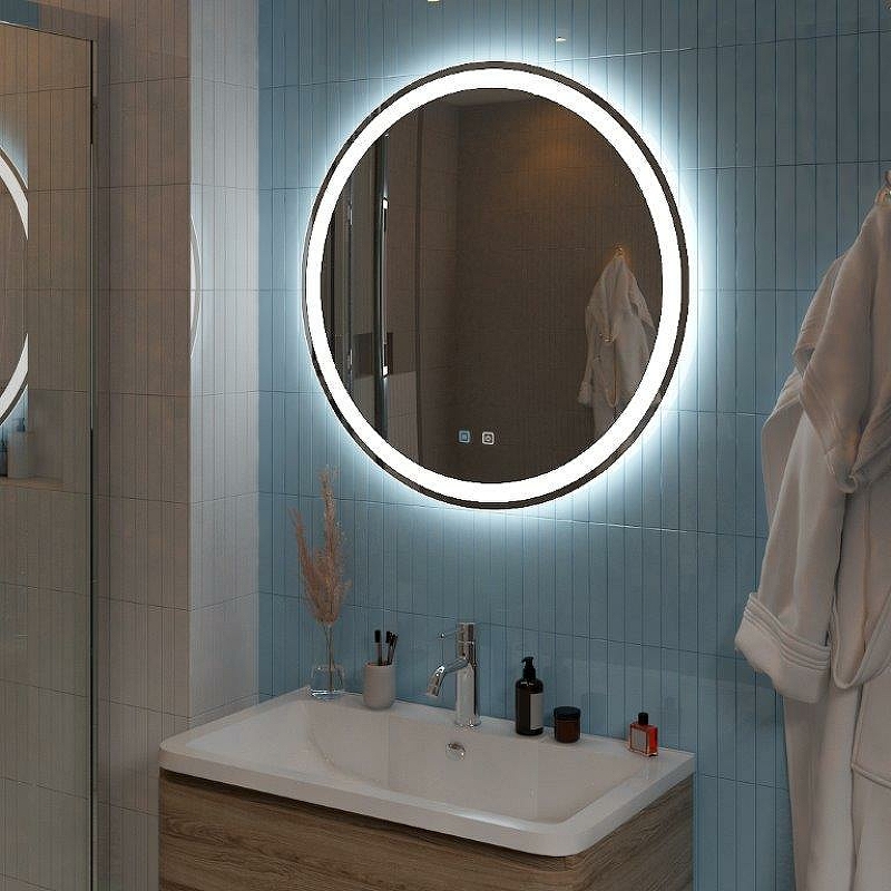 Зеркало BelBagno SPC-RNG-700-LED-TCH-SND 70x70 см с голос. управлением, антипар