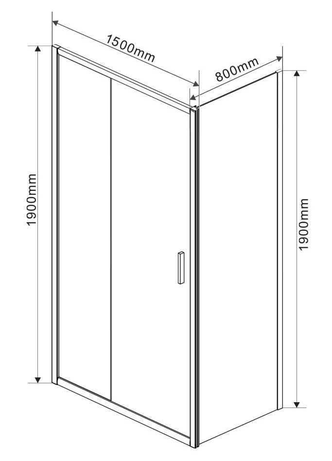 Душевой уголок Vincea Garda VSR-1G1 150x80 хром, шиншилла