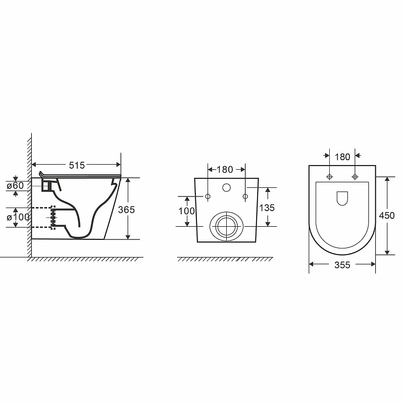 Комплект Point PN48074BM унитаз Виктория PN41061 + инсталляция Элемент PN45120 + кнопка Ника PN44081BM черный матовый