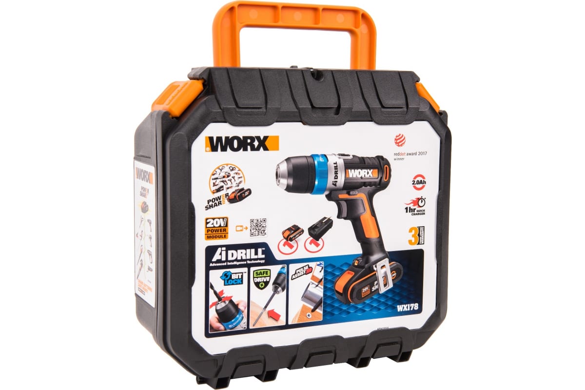 Аккумуляторная дрель-шуруповерт Worx AiDrill WX178