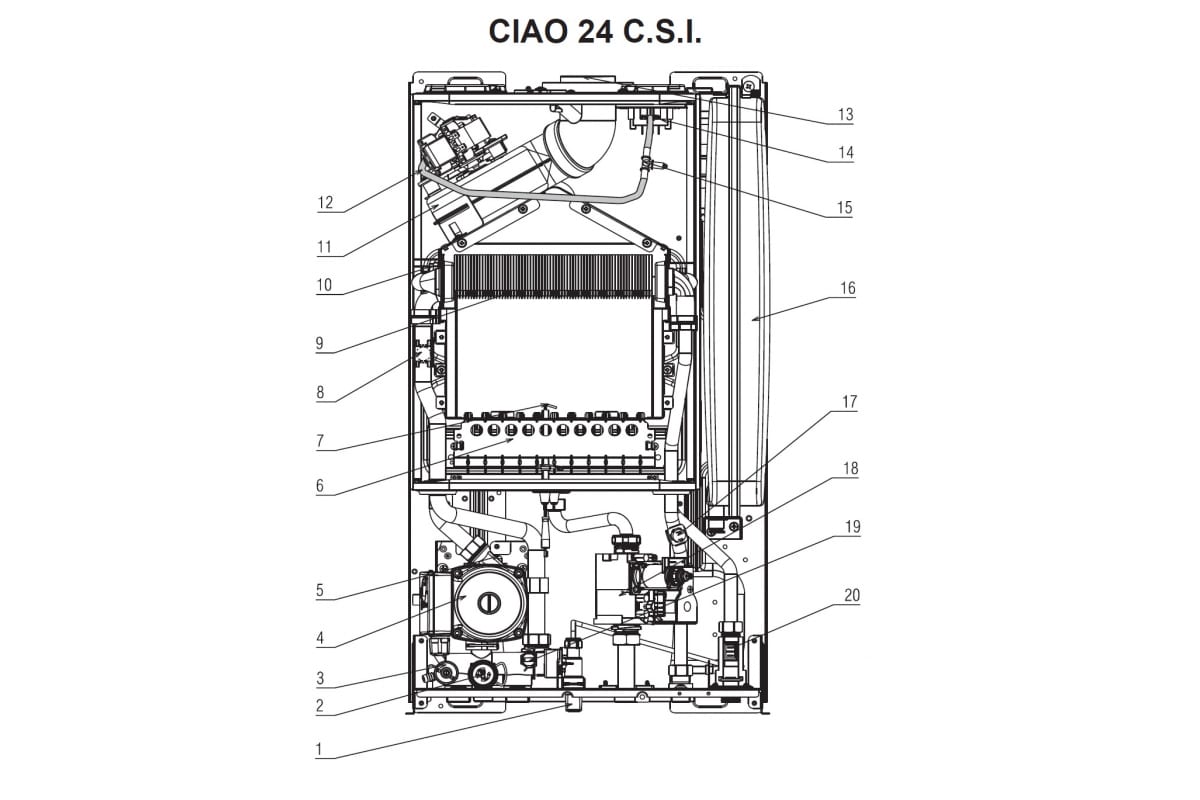 Газовый котел Beretta CIAO 24 CAI 20049246