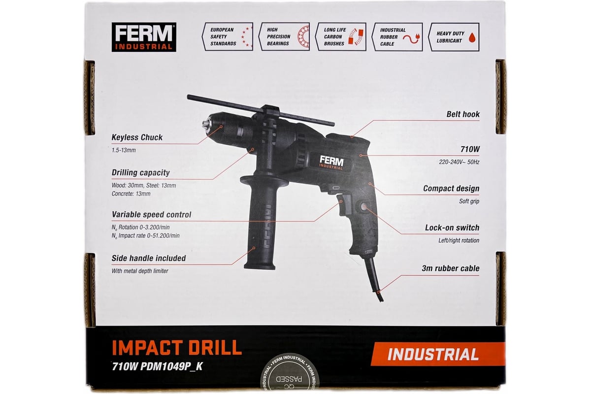 Ударная дрель Ferm PDM1049P_K