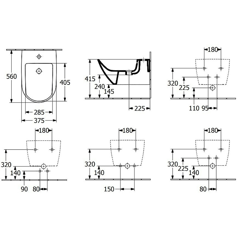 Подвесное биде Villeroy&Boch Subway 3.0 44700001 альпийский белый