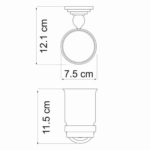 Держатель для стакана WasserKRAFT Ammer K-7028 матовый хром