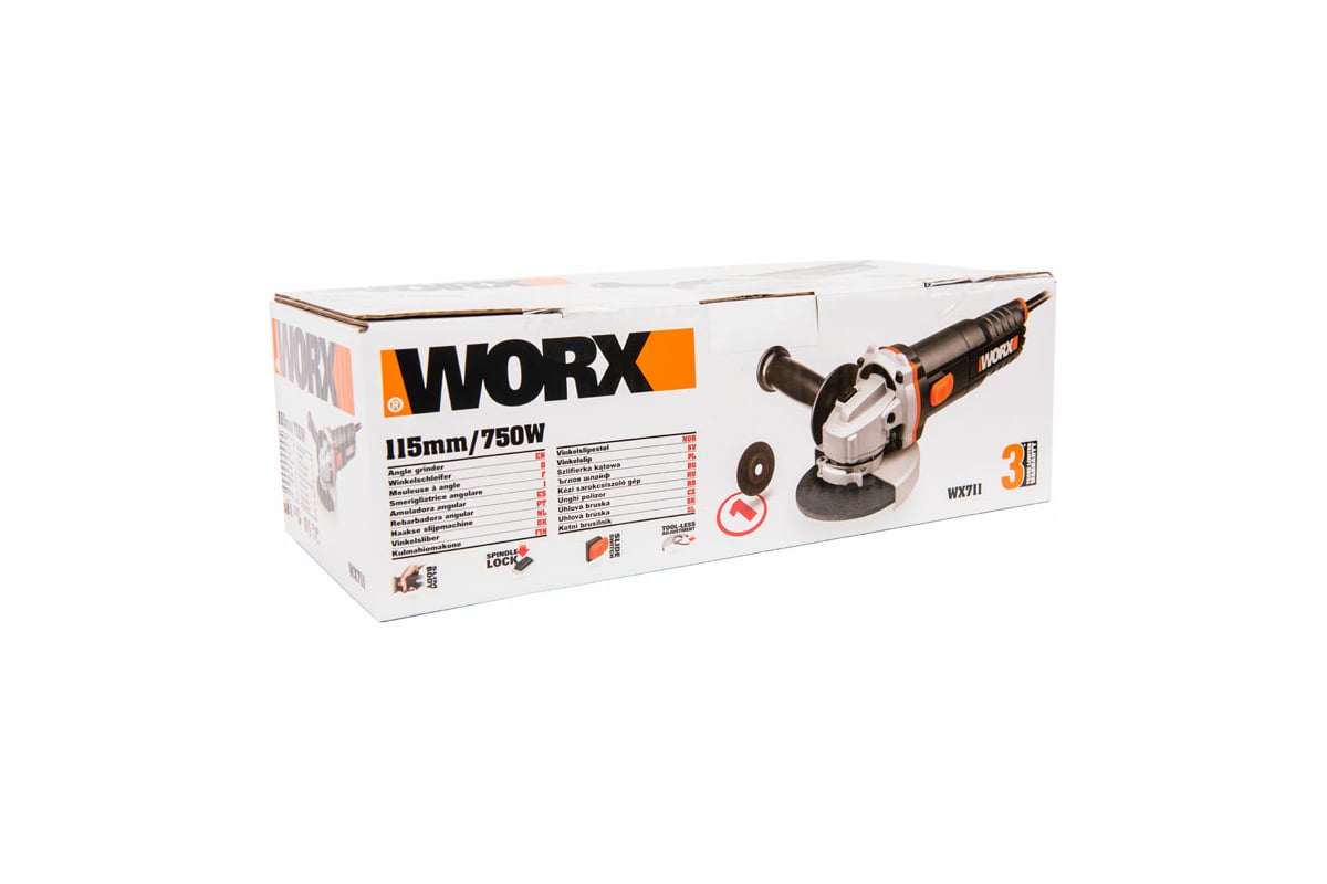 Электрическая угловая шлифовальная машина Worx WX711