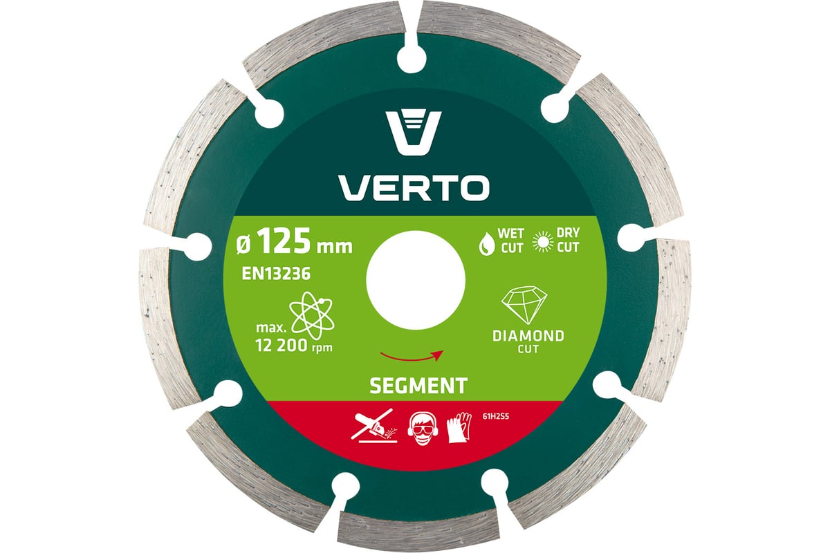 Диск алмазный сегментный (125x22.2 мм) Verto 61H2S5