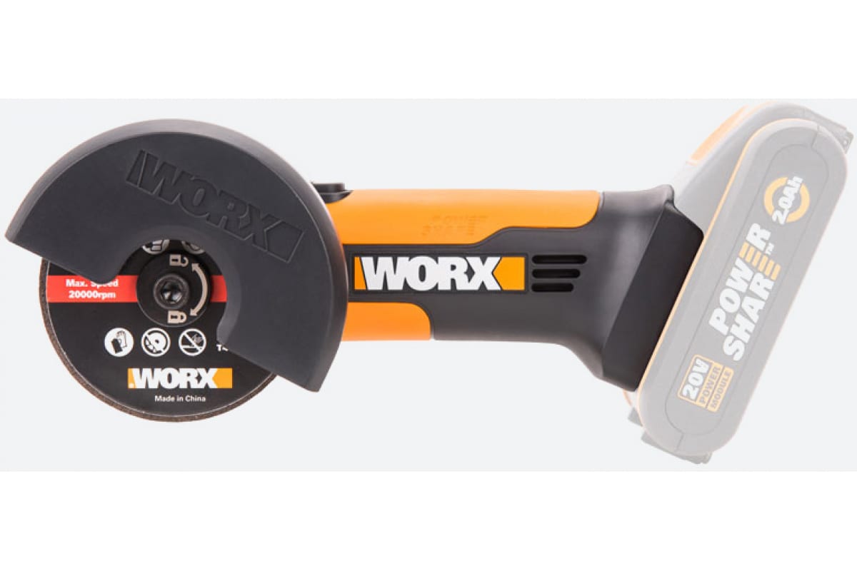 Угловая аккумуляторная шлифмашина Worx WX801