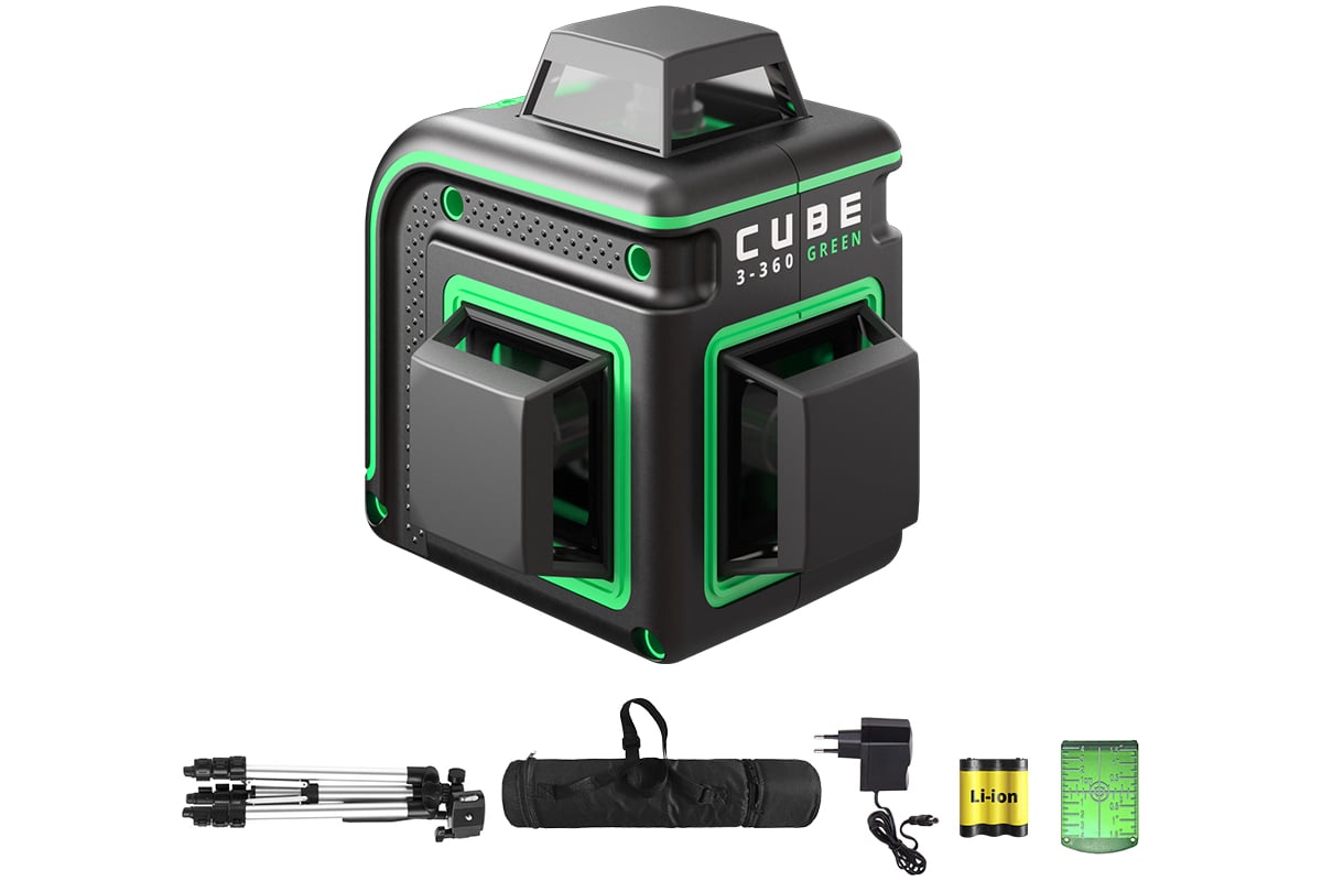 Лазерный уровень ADA Cube 3-360 GREEN Professional Edition А00573