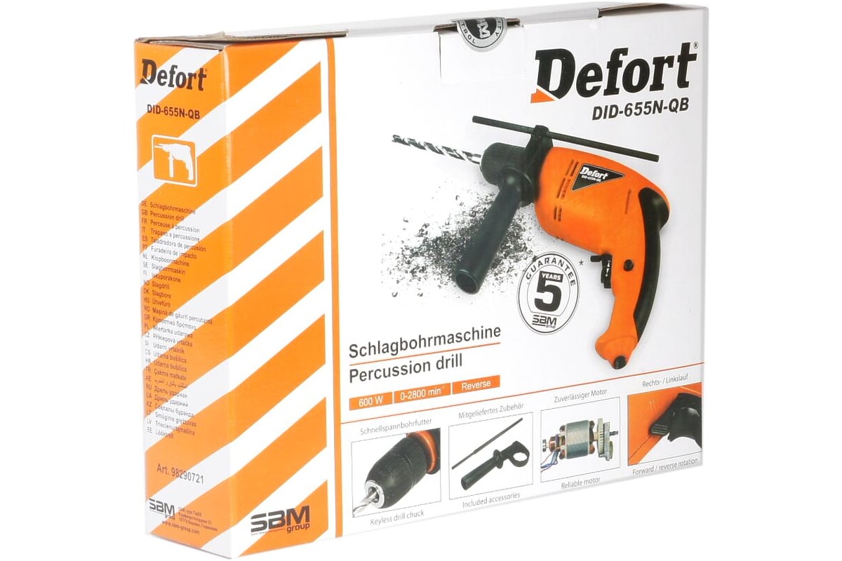 Ударная дрель Defort DID-655N-QB 98290721