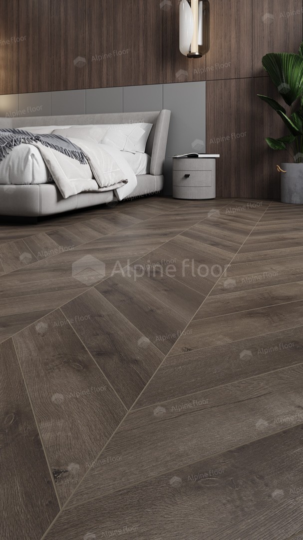 Виниловый ламинат Alpine Floor Chevron Alpine LVT Дуб Антарес 555x127x2.5 мм, ECO 20-9B