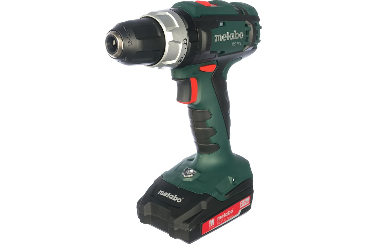 Аккумуляторная дрель Metabo BS 18 L 50 Нм, 2x2 Ач, кейс 602321500