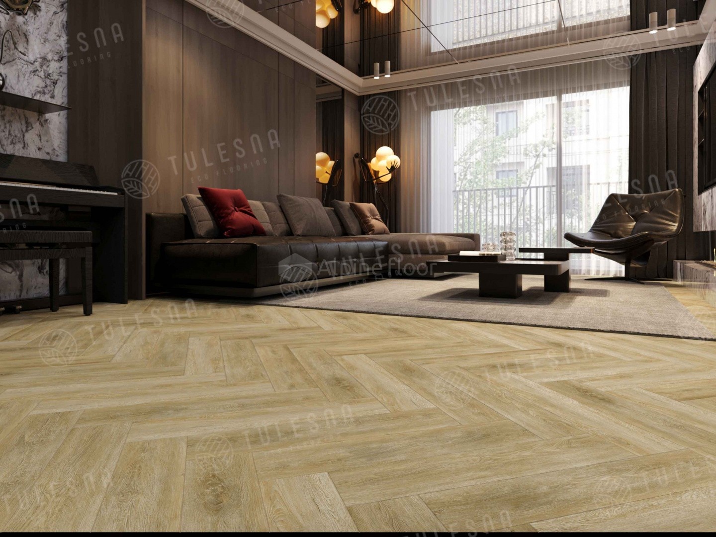 Виниловый ламинат Tulesna Art Parquet LVT Eccellent 590x118x2.5 мм, 1005-1001