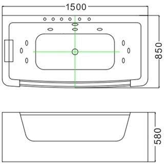 Акриловая ванна WeltWasser WW HB Bullen 150x85 WT с г/м