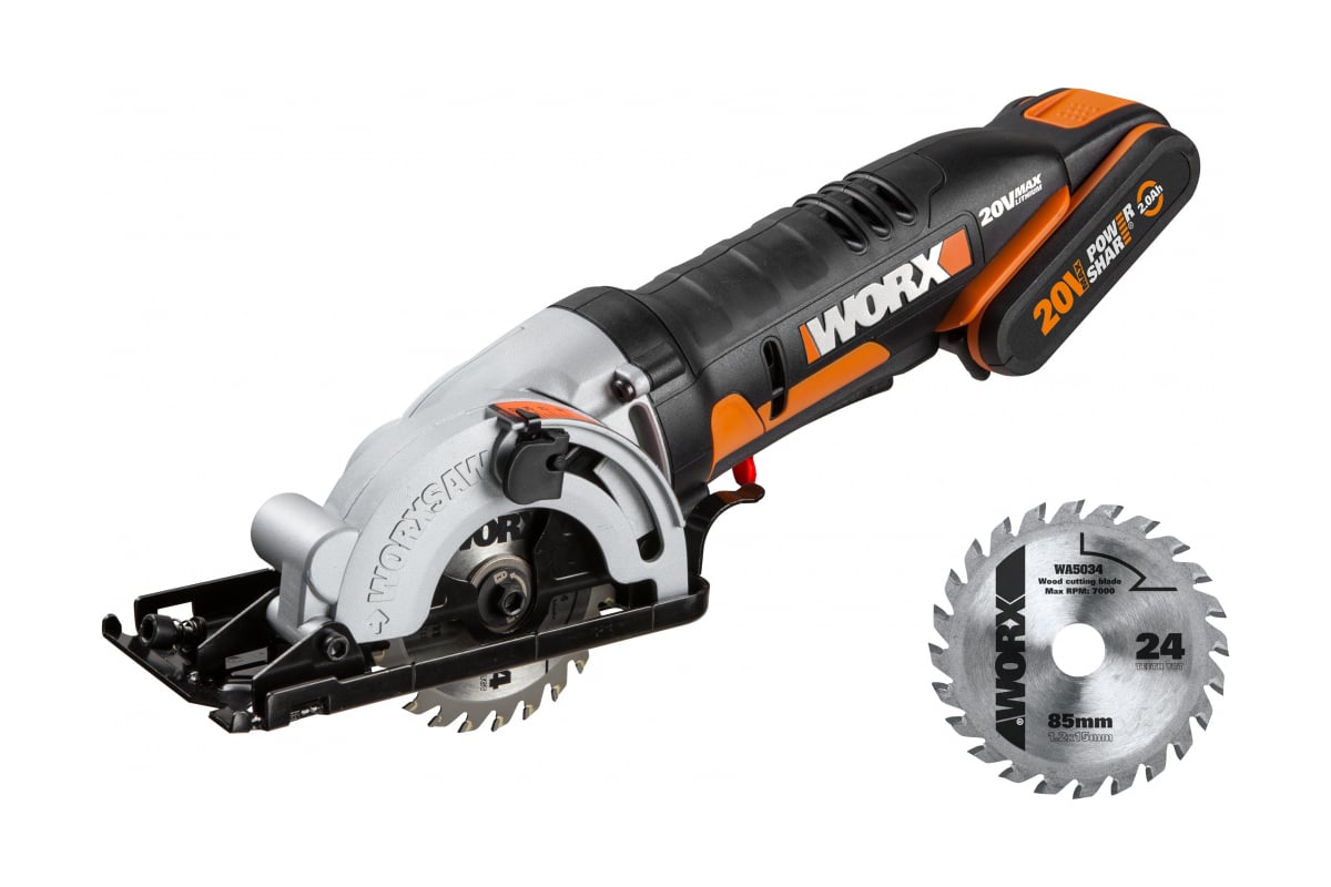 Дисковая аккумуляторная пила Worx SAW WX527