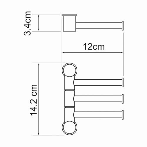 Полотенцедержатель WasserKRAFT K-1053 тройной