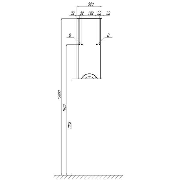 Шкаф одностворчатый Акватон Сильва 32 см, R дуб макиато
