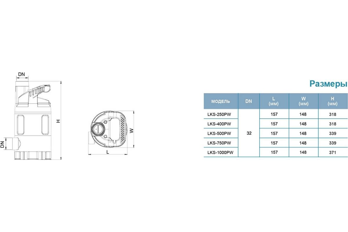 Дренажный насос LEO LKS 1000 PW 885