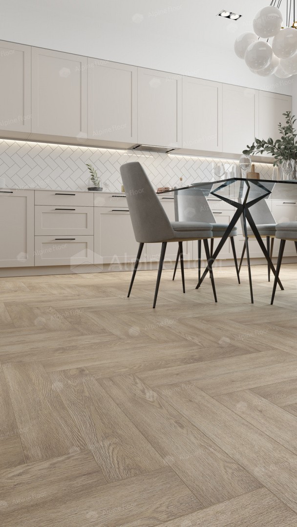 SPC ламинат Alpine Floor Parquet LVT Дуб Ваниль Селект 590x118x2,5 мм, ECO 16-3