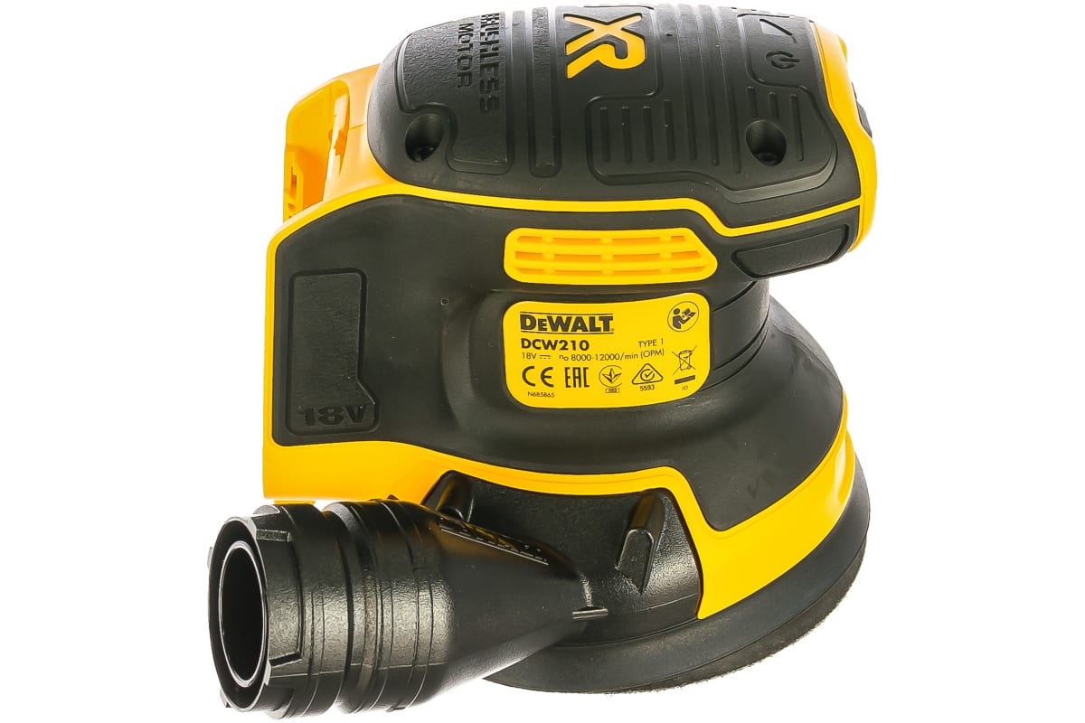 Эксцентриковая орбитальная шлифовальная машина DeWalt 18.0 В XR DCW210N-XJ